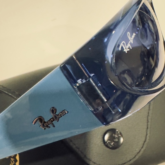 NEW Ray Ban R8 4332 Sport Blue Transparent Iconic Complete With Kit - Picture 4 of 5